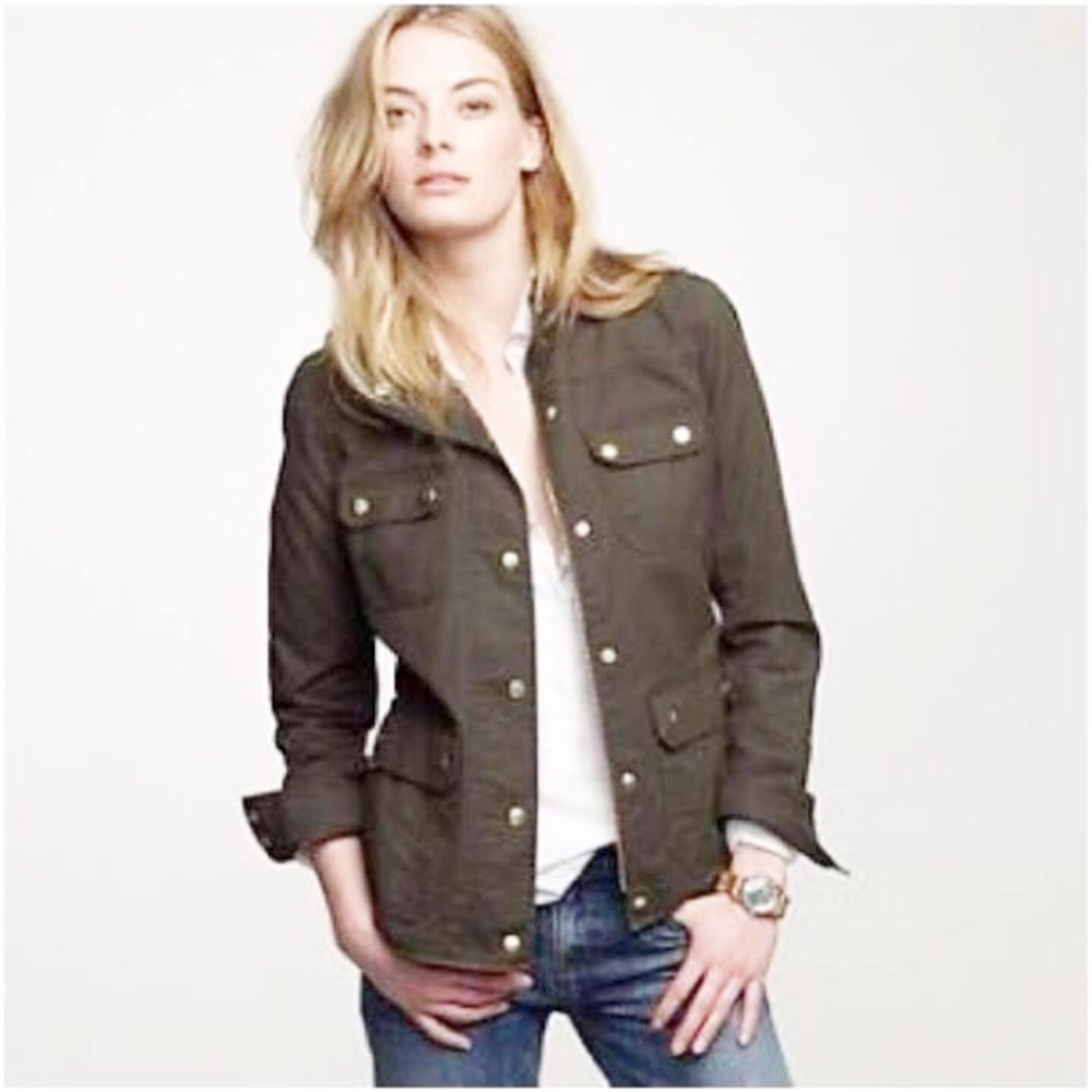 J.Crew • Olive Relaxed Boyfriend Field Jacket